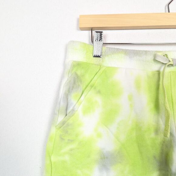 Free People Intimately Green Tie Dye Kelly Washed Drawstring Shorts Size M - Picture 4 of 7